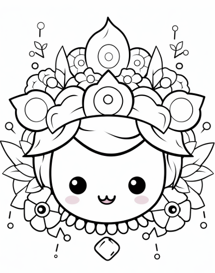 Kawaii Divertidos - Imprimible para Colorear Niños