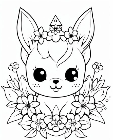 Kawaii Divertidos - Imprimible para Colorear Niños