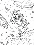 Niños en el Espacio - Imprimible Colorear 150 Pág